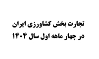 تجارت بخش کشاورزی ایران در چهار ماهه اول سال ۱۴۰۴