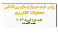 پایش تجارت و بازارهای بین‌المللی محصولات کشاورزی هفته دوم فوریه 2026(منتهی به 24 بهمن‌ماه)